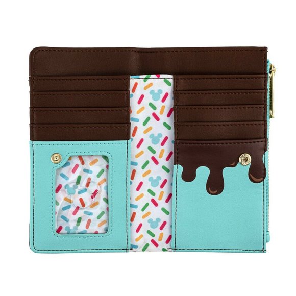 Loungefly Disney Mickey & Minnie Mouse Sweet Treat Wallet Snap Closure - Picture 3 of 4